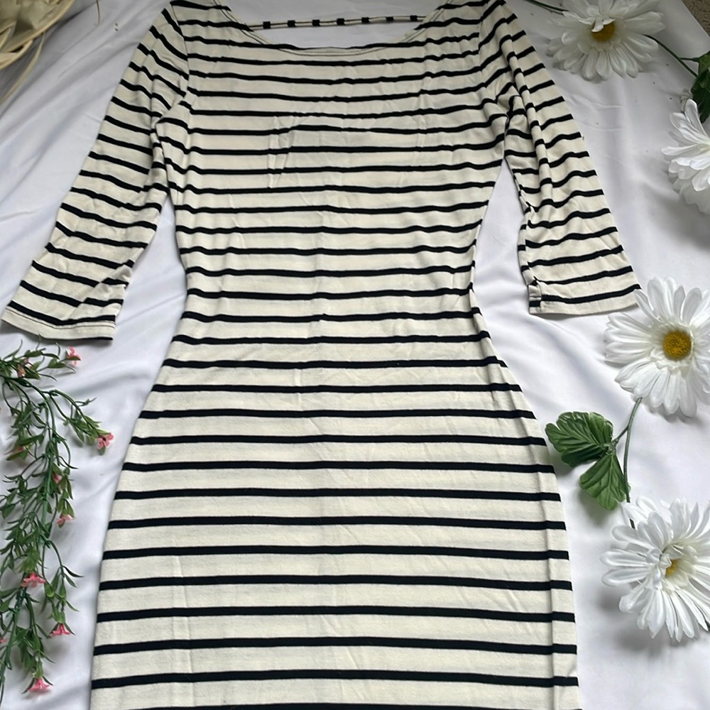 Summer White & Black Striped Dress - Picture 8 of 15